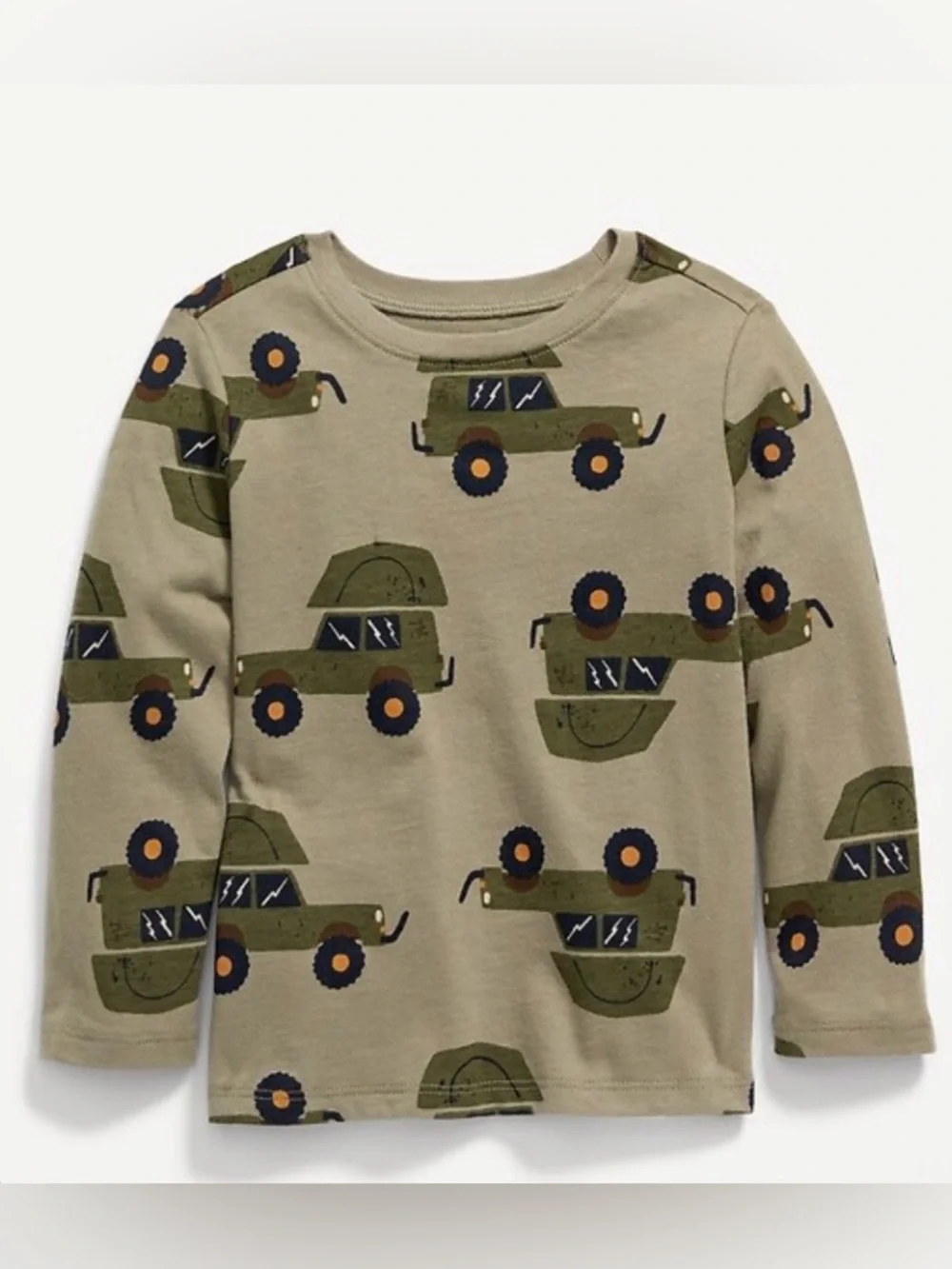 Old Navy Jeep Green Off-Road Truck Long-Sleeve T-Shirt Toddler Boy 5T